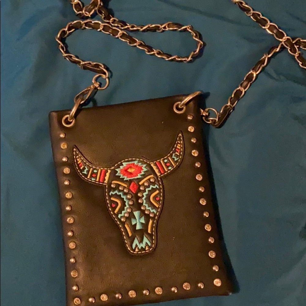 Leather crossbody purse